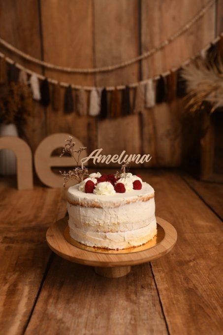 Prénom en bois pour gâteau - Cake topper