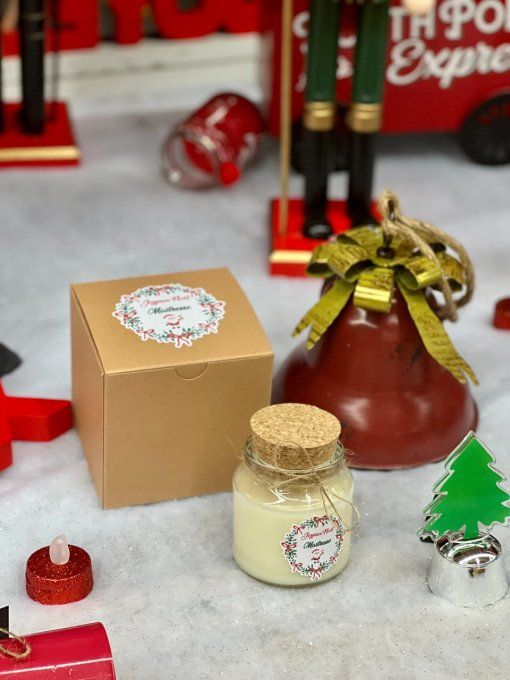 Grande bougie personnalisée - Père Noël