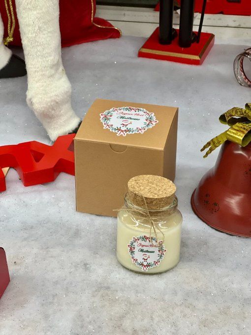 Grande bougie personnalisée - Père Noël