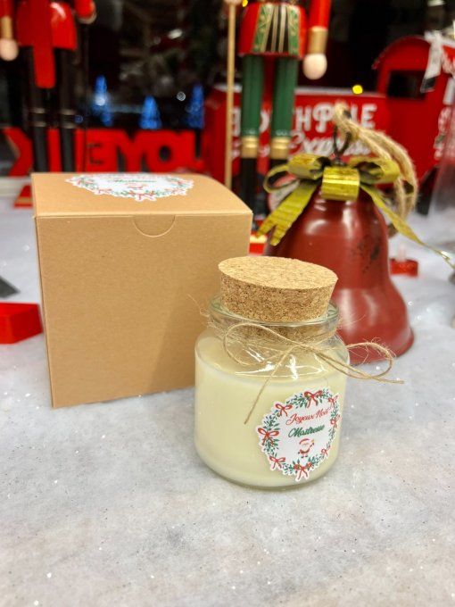 Grande bougie personnalisée - Père Noël