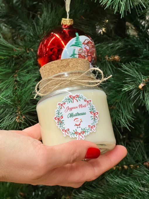 Grande bougie personnalisée - Père Noël