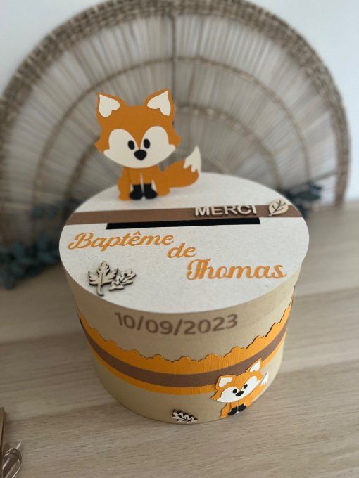 Urne à enveloppes ronde couleur kraft