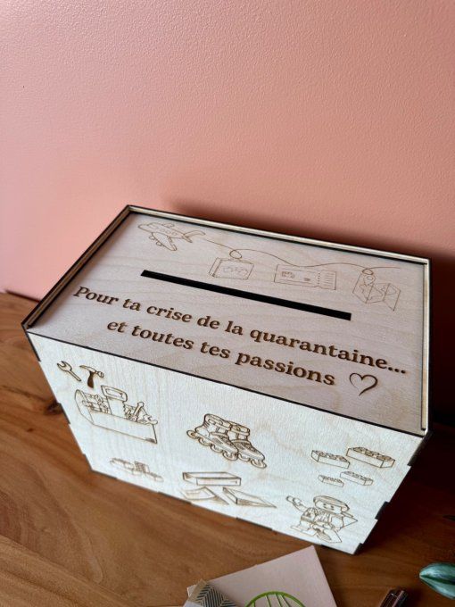 Urne en Bois Personnalisée - Thème au Choix