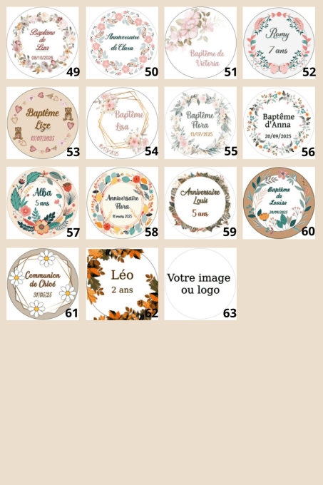 Bougie Baptême  & Anniversaire Enfant Personnalisée | Cire de Soja Naturelle & Fleurs Séchées